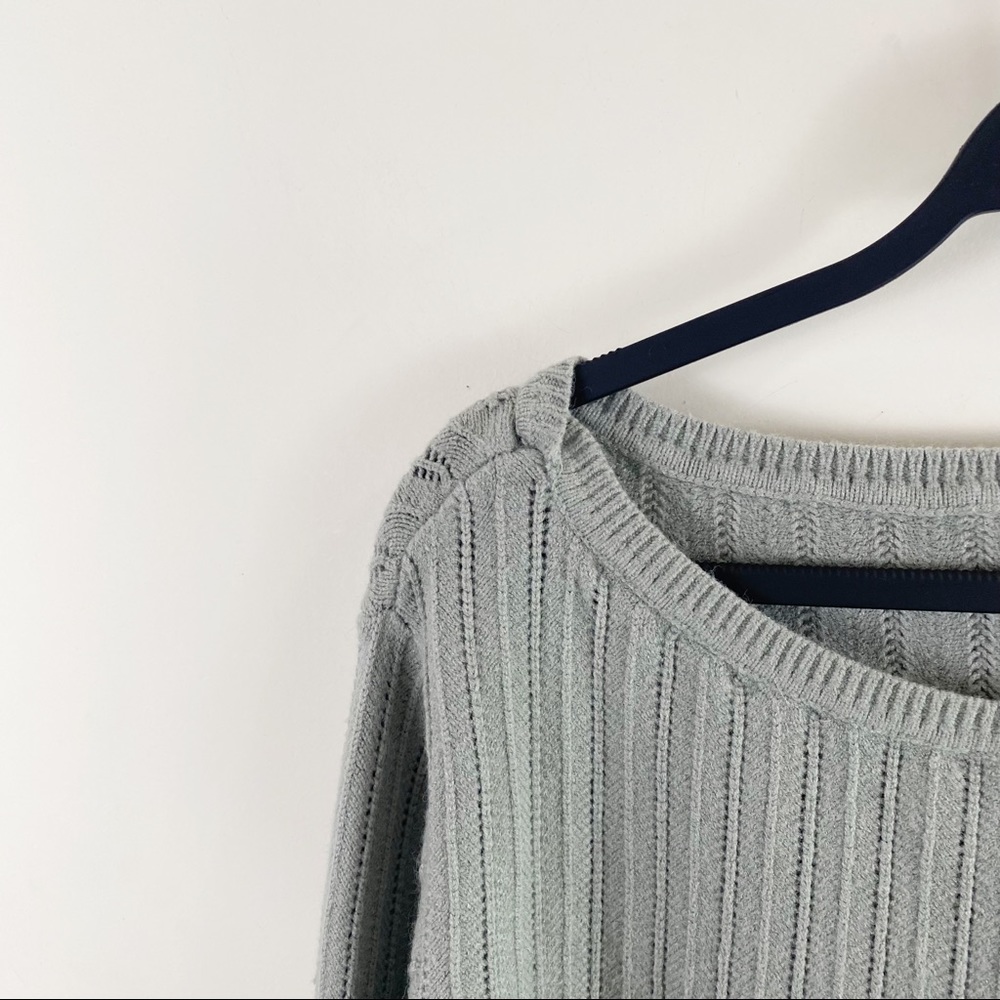 Revolve X Tularosa Sicily Cropped Knit Sweater in Sage Size Large NWT - Picture 5 of 14